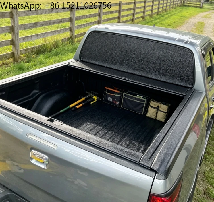 ZST Aluminum Manual Retractable Tonneau Cover Waterproof Dustproof Features 1 Year Warranty Universal Fit for Pickup Trucks