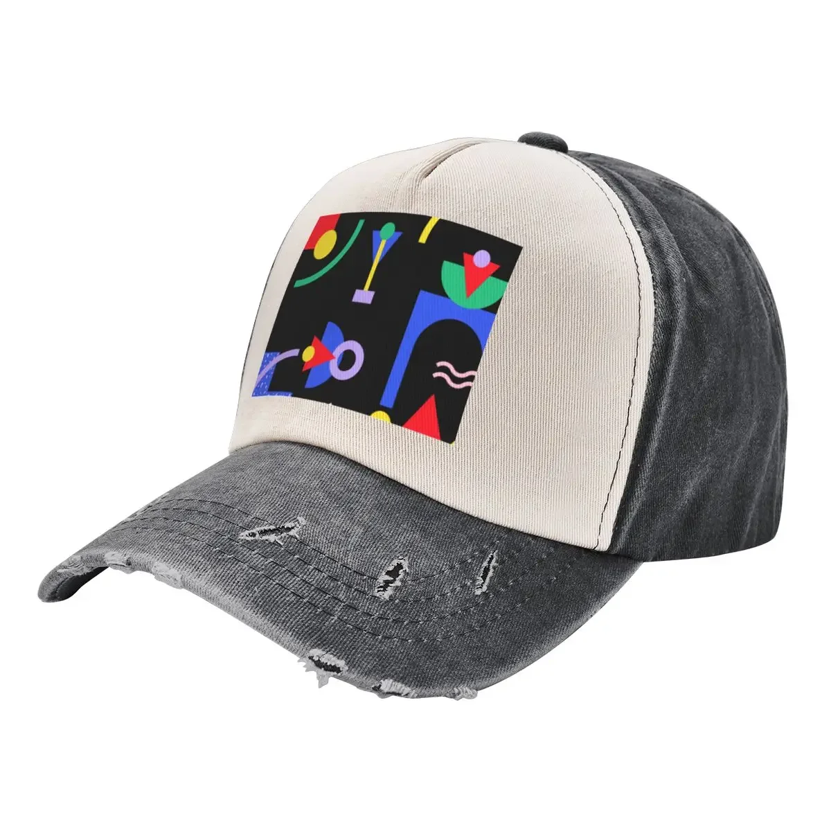 

Memphis Pattern 36 - Retro 90s / 80s Baseball Cap hard hat fashionable Snap Back Hat Female Men's