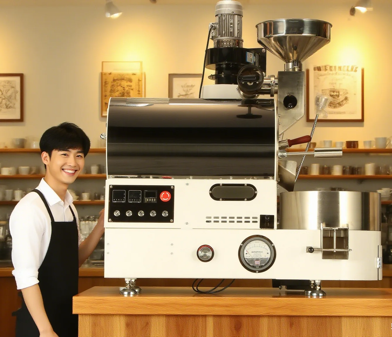 Wintop Home Commercial Coffee Roaster Machine 1kg 2kg  Coffee Roaster Small Coffee Roaster