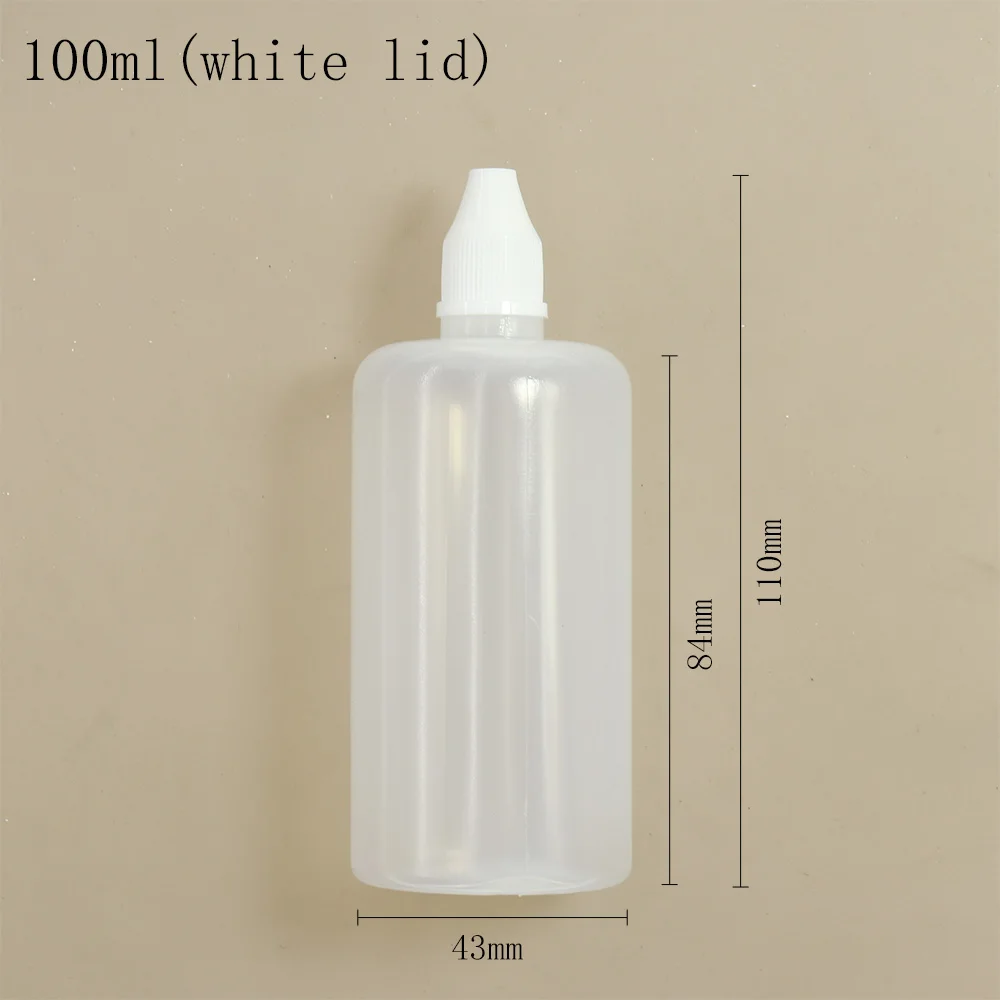 5ml/10ml/20ml/30ml/50ml/100ml/120ml Transparente Auslaufsichere Flüssigkeits-Tropfflaschen Nachfüllbare Leere Plastik-Quetschflaschen aus PE-Kunststoff – Detail 11