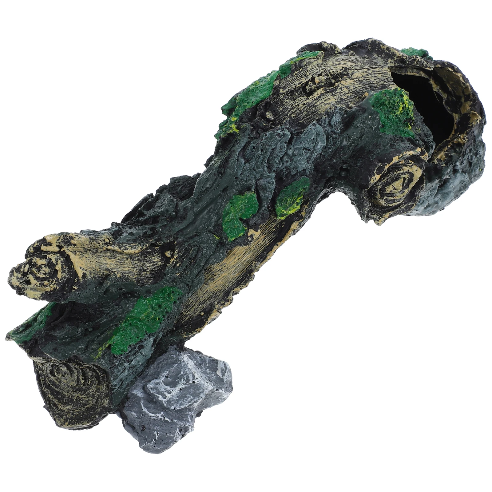 

Resin Aquarium Fish Tank Decoration Fake Tree Trunk Hollow Hiding Hole Shrimp Fish Hideout Driftwood Resin Tree Stump Ornament