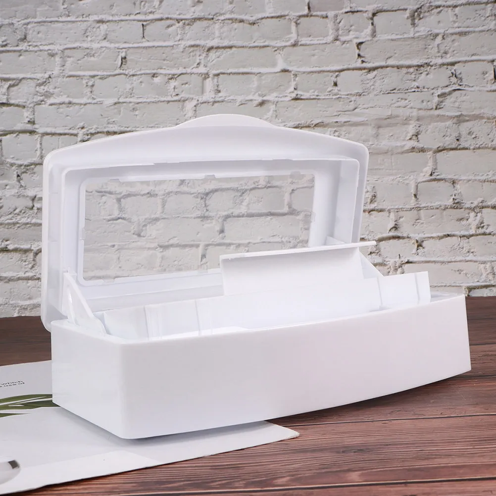 

Набор из 2 премиальных пластиковых контейнеров для стерилизации инструментов для маникюра, пинцетов для наращивания ресниц, чистящих емкостей для ногтей