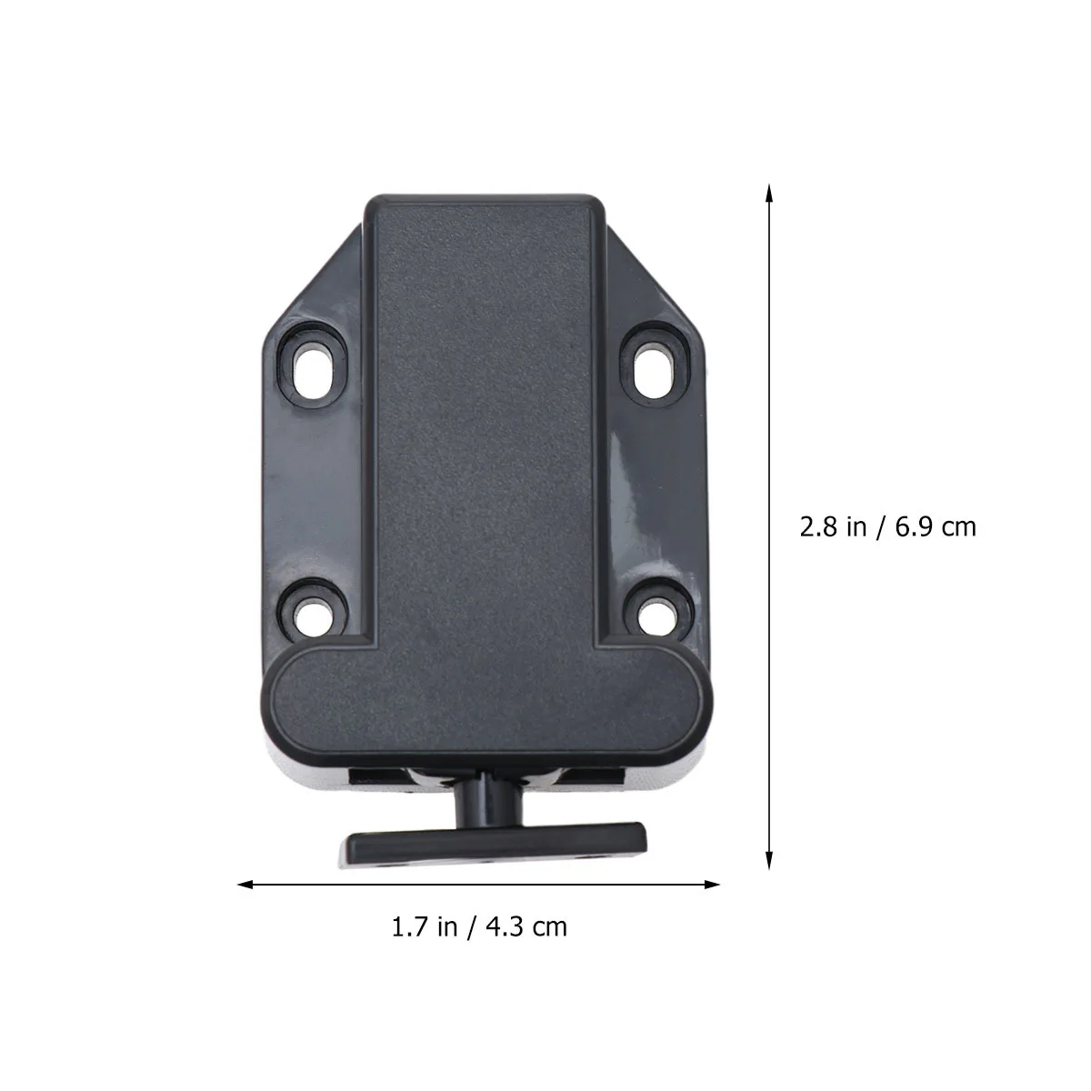 

2Pcs Self-Locking Door Catch Black Press to Open Device for Cabinet Drawer Wardrobe Furniture Stopper Self-Locking Door Catch