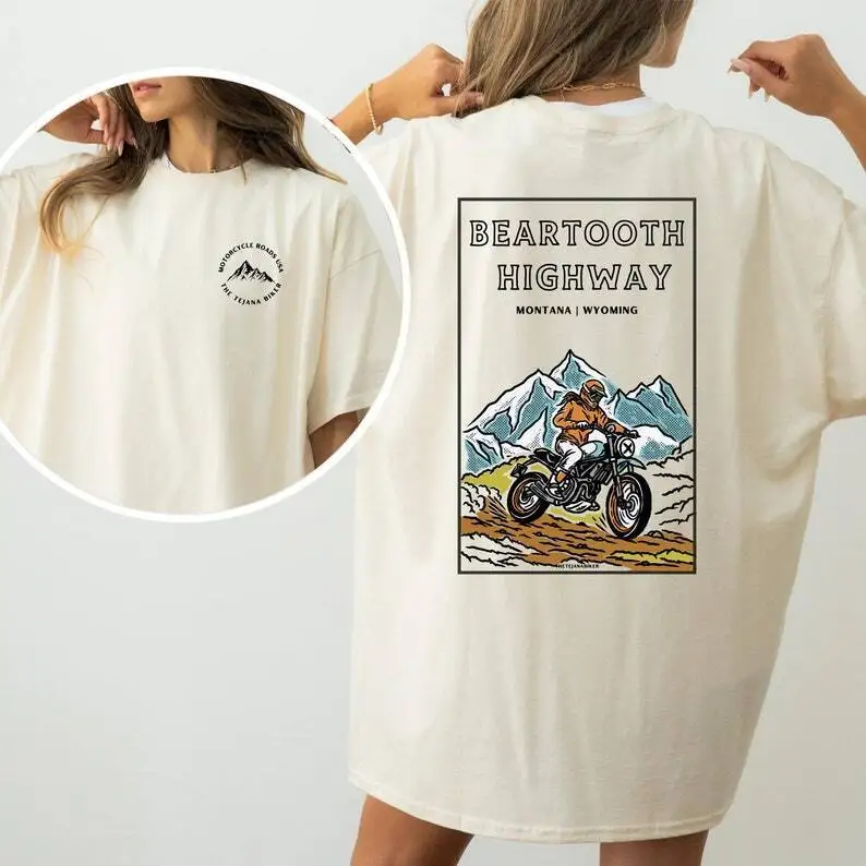 Beartooth Highway Motorcycle Travel Shirt Tee Shirt Motorcycle Women Biker Girl