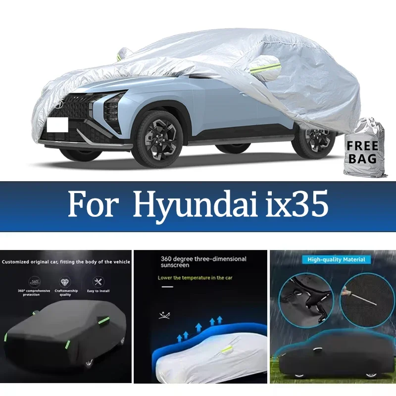 

For Hyundai Ix35 Car Cover Outdoor Protection Covers Snow Sunshade Waterproof Dustproof Exterior UV Car Accessories