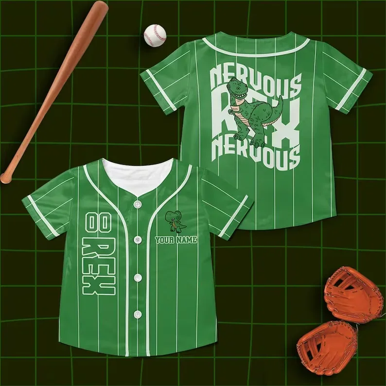 Potdemiel 2025 قصة لعبة مخصصة الطنانة الخفيفة البيسبول جيرسي شخصية وودي الأطفال الشباب جيرسي الكبار ديزني