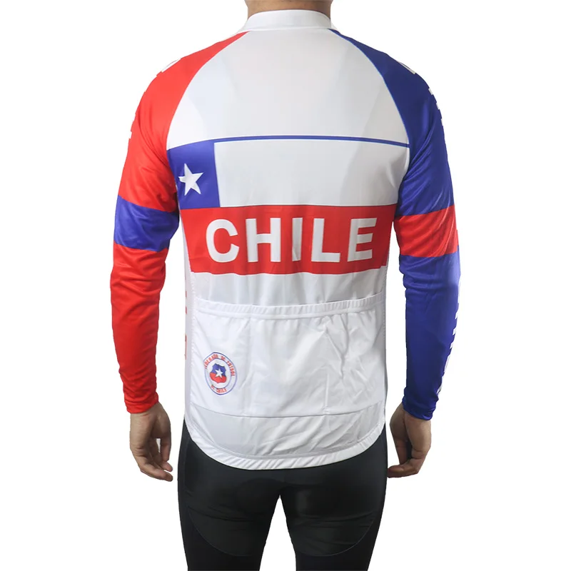 Cycling Jersey, Chile, Long Sleeve Bike Jersey, Motocross Sweater, Road Top, MTB Jacket, Cycling Wear, Chile Coat, Bike Shirt