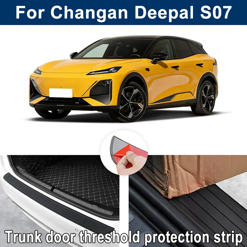 Car Trunk Sill Anti-scratch Guard Strip For Changan Deepal S07 - Rear Bumper Rubber Protector Decorative Cover Sticker