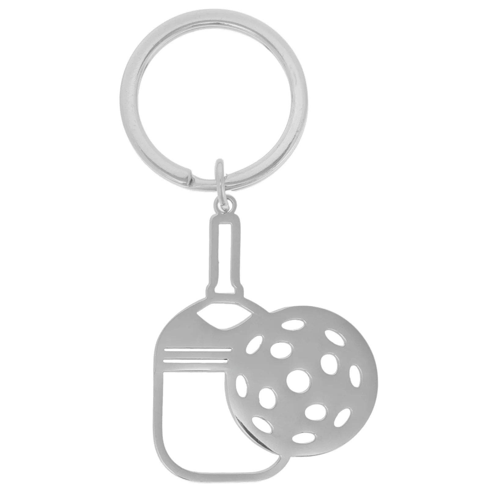 Pickleball Racket Keychain Billiards Balls Tennis Charm Keychains for Women Party Decorations Stainless Steel Man Cute