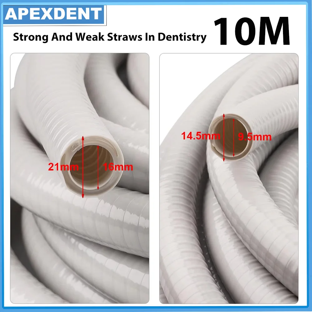

10M/Roll Dental Saliva Ejector Strong Weak Suction Tube hose pipe Dentist Unit Chair Turbine Unit Spare Parts