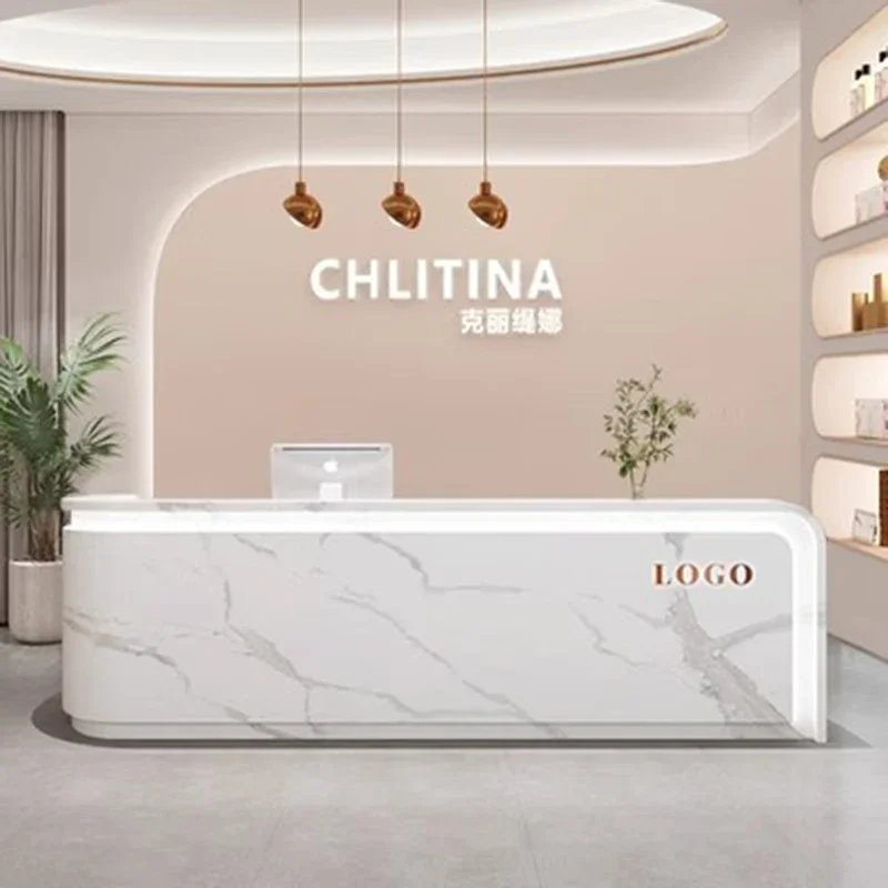 Executive Checkout Counter Office Reception Modern Checkout Parental Counter Luxury Retail Rezeption Desk Beauty Bar Furniture