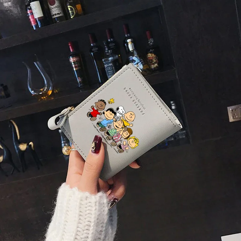 Snoopy Kawaii Women's Wallet Girl Cute Cartoon Purse Fashion Large Capacity Card Bag Anime Peripheral Coin Purse Birthday Gift