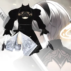 YoRHa No. 2 Type B Cosplay Costume Game NieR Automata 2B Dress NieR Black Uniform 2B Dress Eyemask Gloves Hairpin Stockings