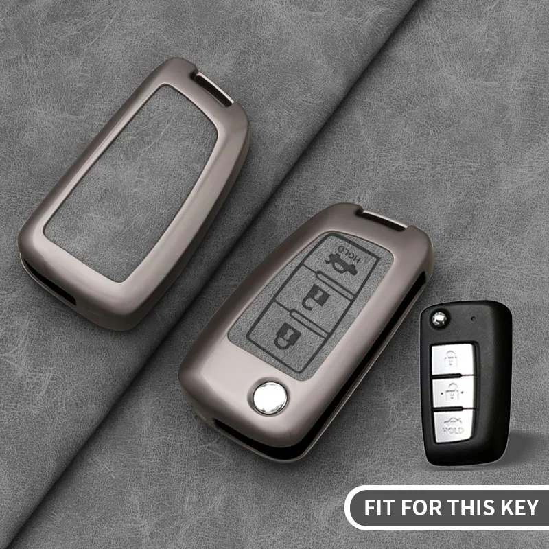 

Shell for Nissan X-Trail Qashqai J11 Juke Murano Micra Tiida Maxima Altima Kicks Car Folding Key Case Cover Protector Holder