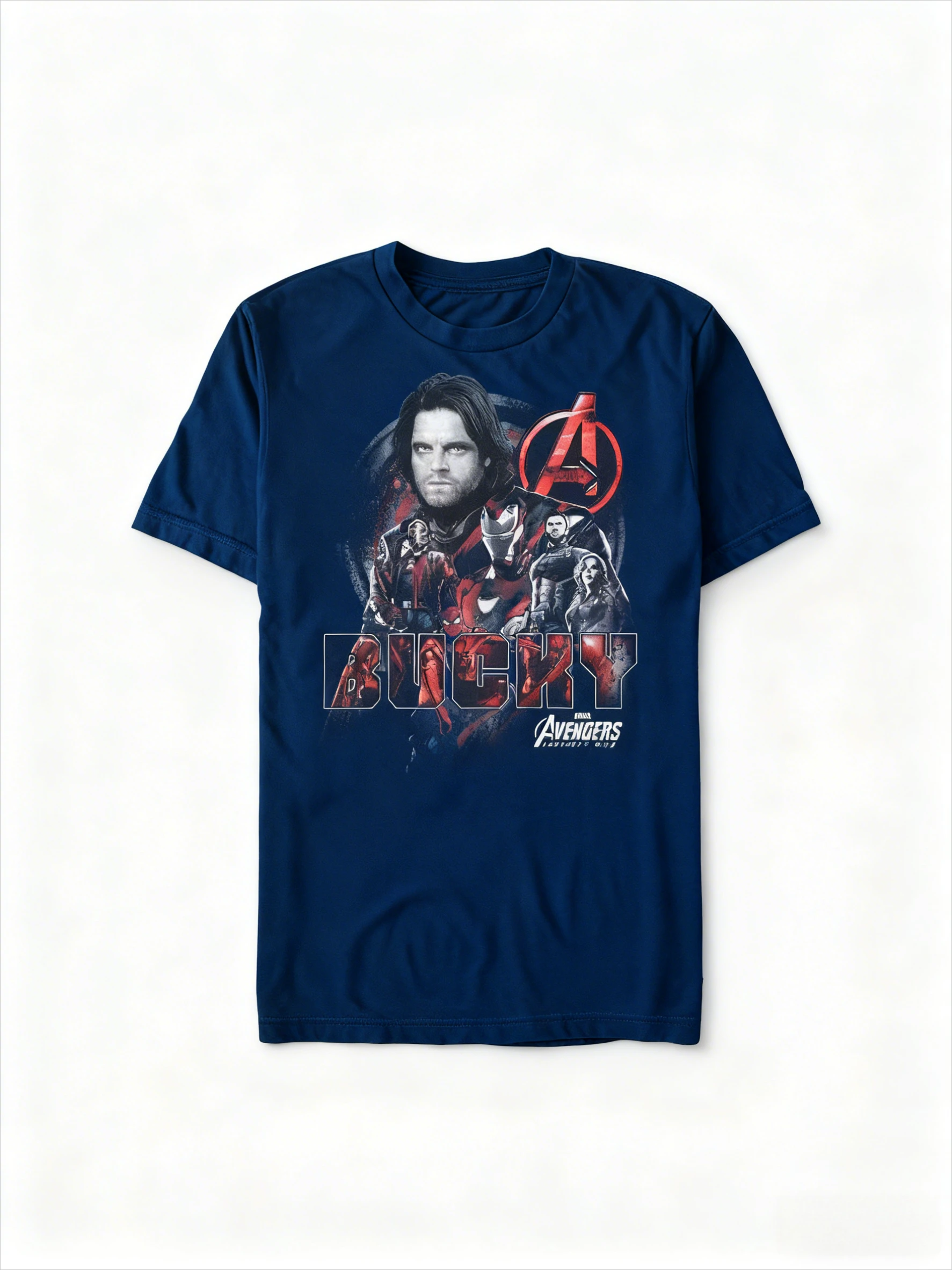 

Marvel Genuine 2026 Marvel Bucky Avengers Squad Comic Print Plus Size Men's and Women's Short Sleeve Relaxed Crew Neck T-Shirts