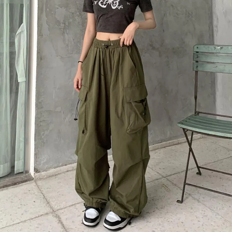 New Women's Multi-pocket Classic Cargo Pants Authentic High-quality  Fashion Street Street Sweatpants