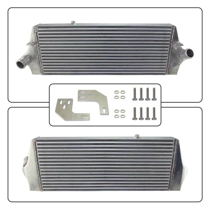 Intercooler Front Mount For 2005-2012 Ford Focus ST225 MK2 Gen3 Aluminum Black/Silver