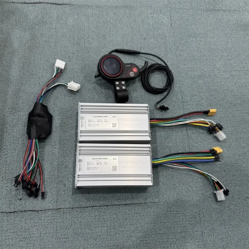 Electric Scooter Parts Yunli 60V 50A Dual Motor Controller LH-100 Finger Throttle Replacement for Boyueda 6000W S3-11 Electric