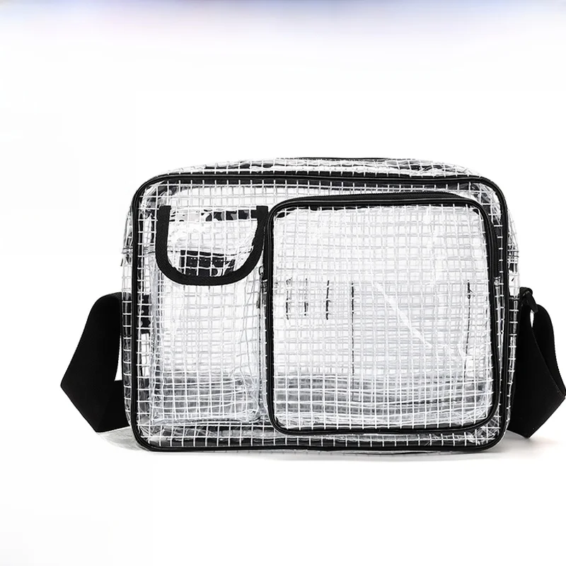 

Transparent PVC Dust-Free Static-Proof id Multi-ket 4 Inch Tool Storage Sling Bag Single oulder Bag for Clean Room
