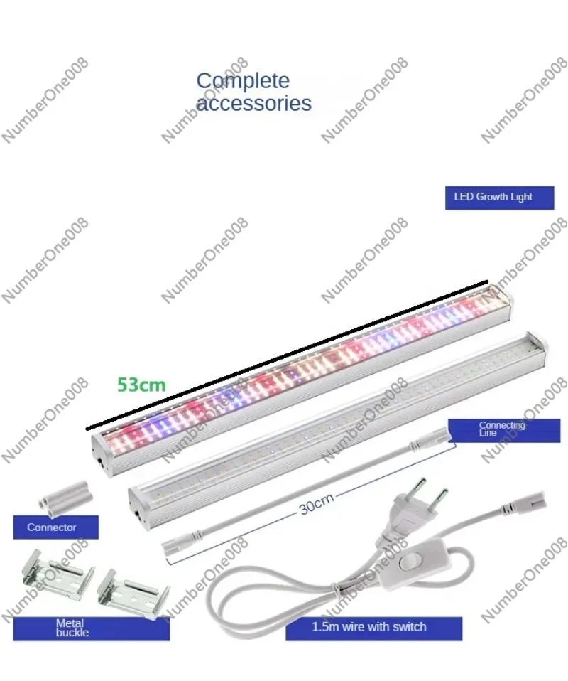 Plant growth lamp T20 full spectrum light source LED full spectrum hydroponic vegetable growth lamp succulent plant supplementar