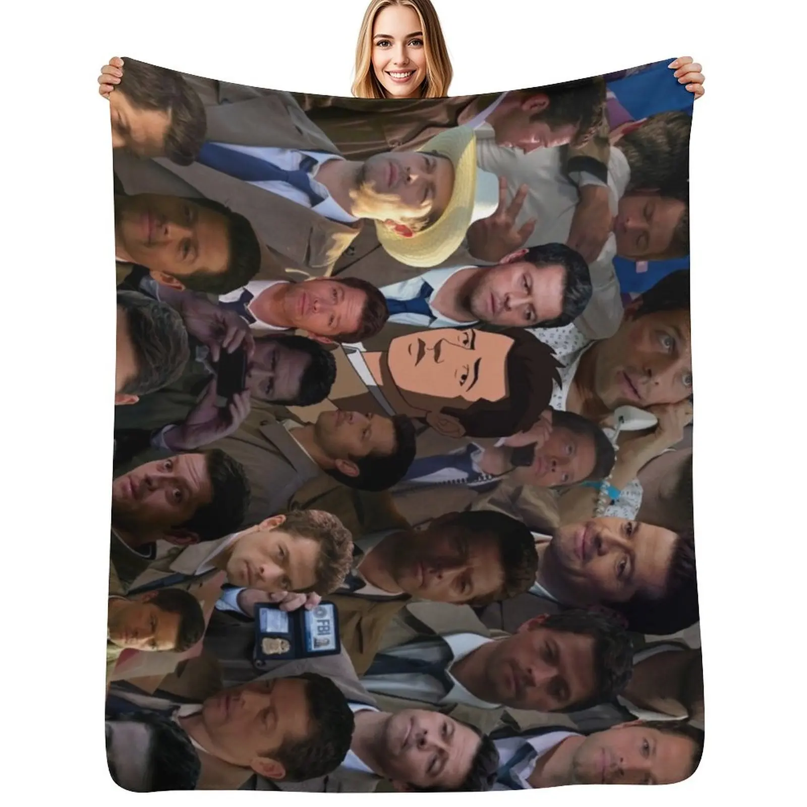 

Castiel Collage Blanket Throw Blanket Luxury Designer Soft Plaid Blankets