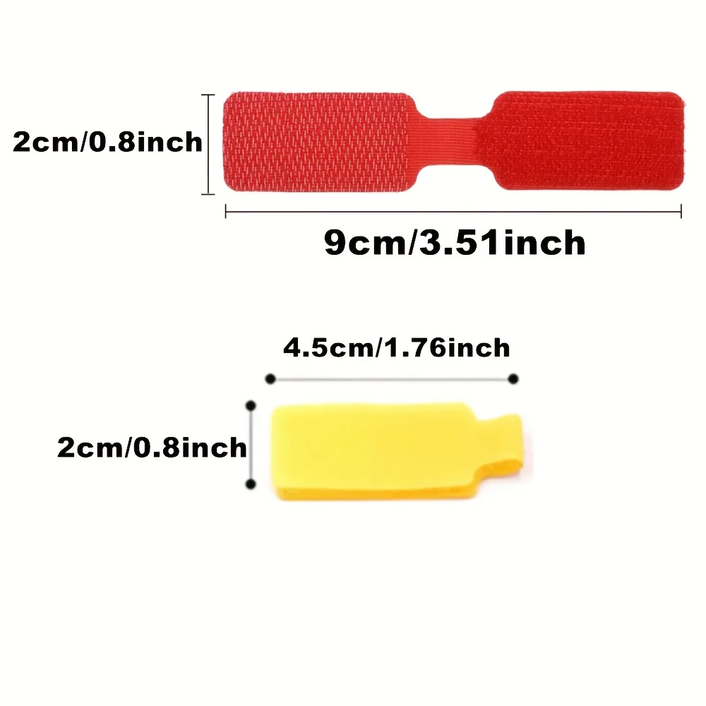 10PCS Reusable Cable Labels - Write-On Straps for Data/Charger Cords, Color-Coded Organization