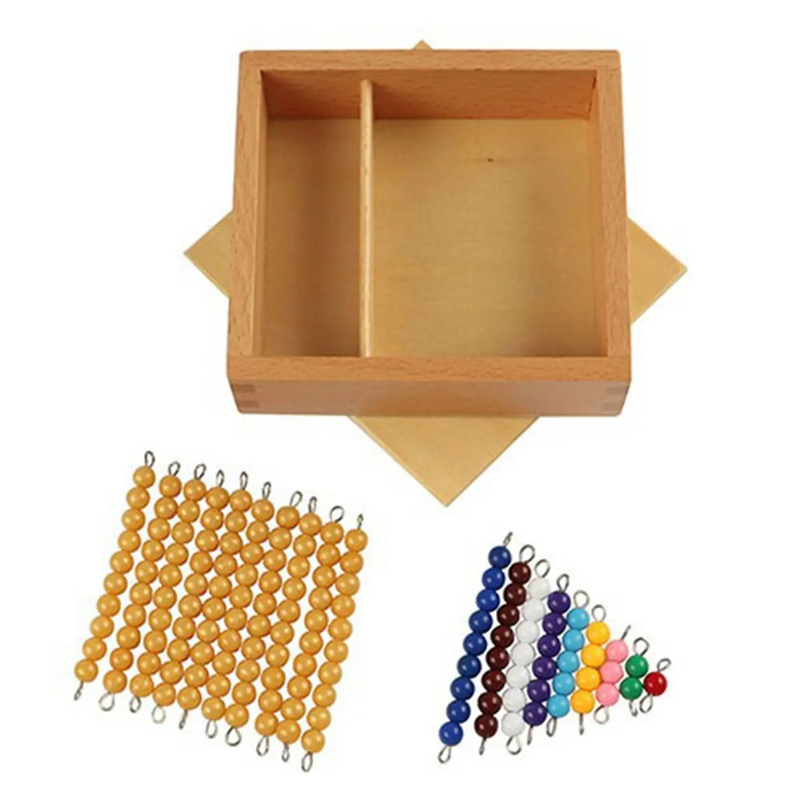 Montessori Math Beads Toy Manipuladores de Matemática para maiores de 3 anos pré-escolar