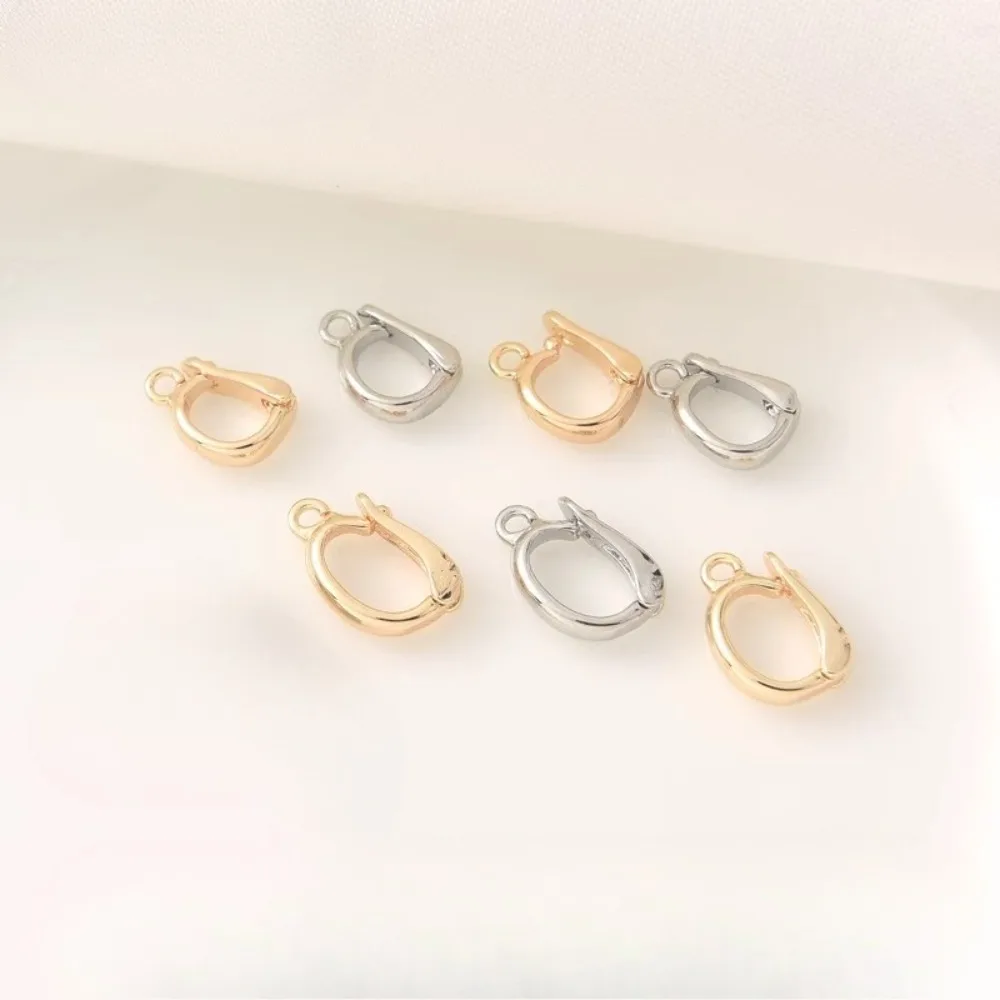 

14-каратное позолоченное гладкое жемчужное ожерелье, застежка-подвеска, украшение для браслета ручной работы своими руками, соединительная застежка из белого золота