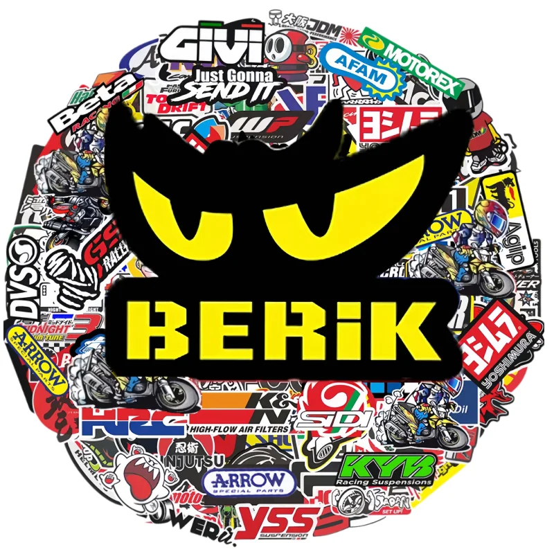 40/80/120pcs Random Motorcycle Stickers Decals Car Bike Helmet Tank Racing Sponsor Logo Set For Honda Yamaha Kawasaki Suzuki KTM image 4