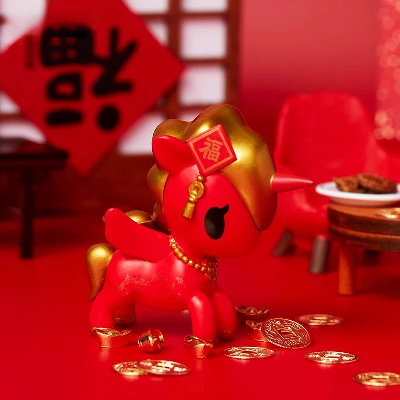 Tokidoki Unicornorns 바다 녹색 폭죽 Festiva Marmalade Tranquilia 구정 컬렉션 모델 탁상 장식품