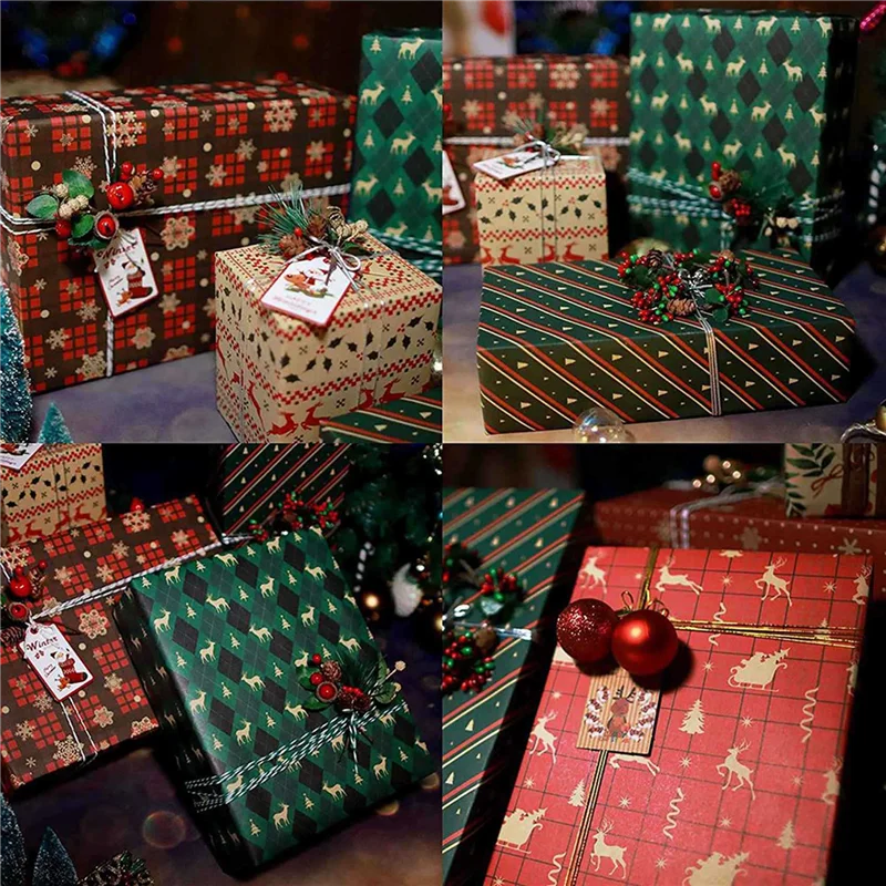 ورق تغليف الهدايا AA81-16، لورق تغليف حفلة عيد الميلاد وأعياد الميلاد، ورق تغليف الهدايا، ورق تغليف الهدايا الحاضر