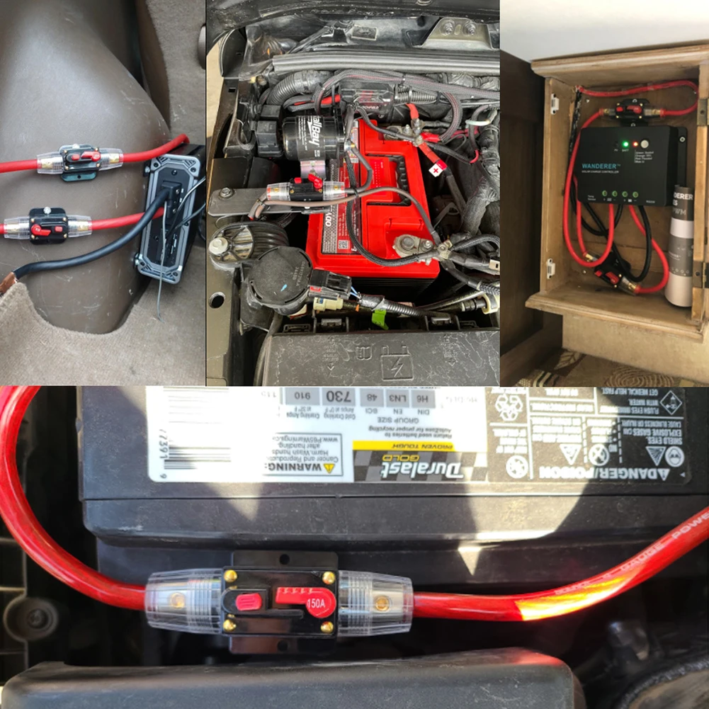 Resettable Fuse Insurance Resettable Circuit Breaker 20A 30A 40A 50A 60A 80A 100A 125A 150A Car Truck Audio Resettable Fuse