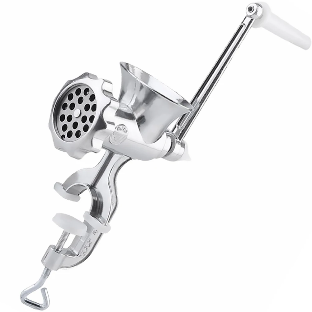

Manual Meat Grinder Mince Machine Heavy Duty Sausage Stuffer Tool Aluminium Kitchen Accessory Restaurants Butcher Shops Home Use