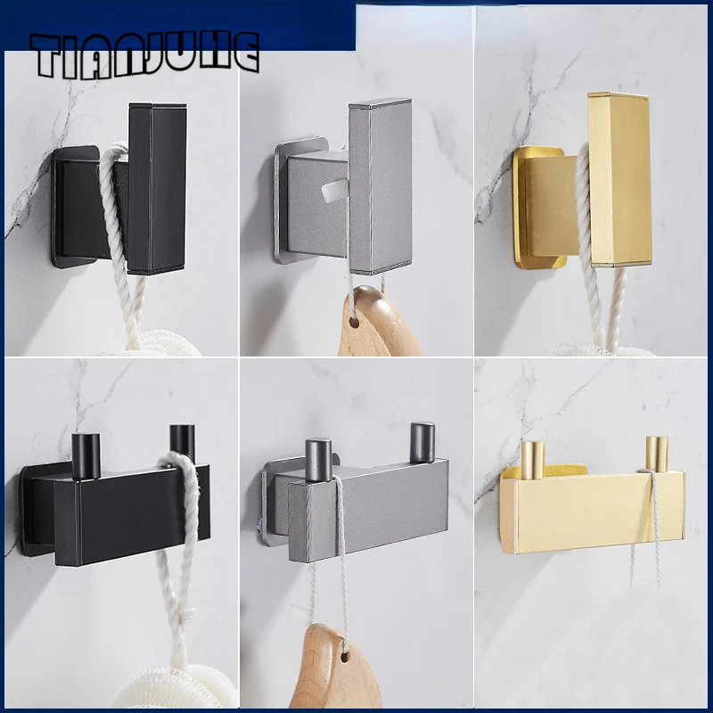 Coat Hooks Wall Mounted Premium Black Heavy Duty Metal Wall Hooks for Hanging Towel for Hat Keys Closet Bag Backpack Hanger