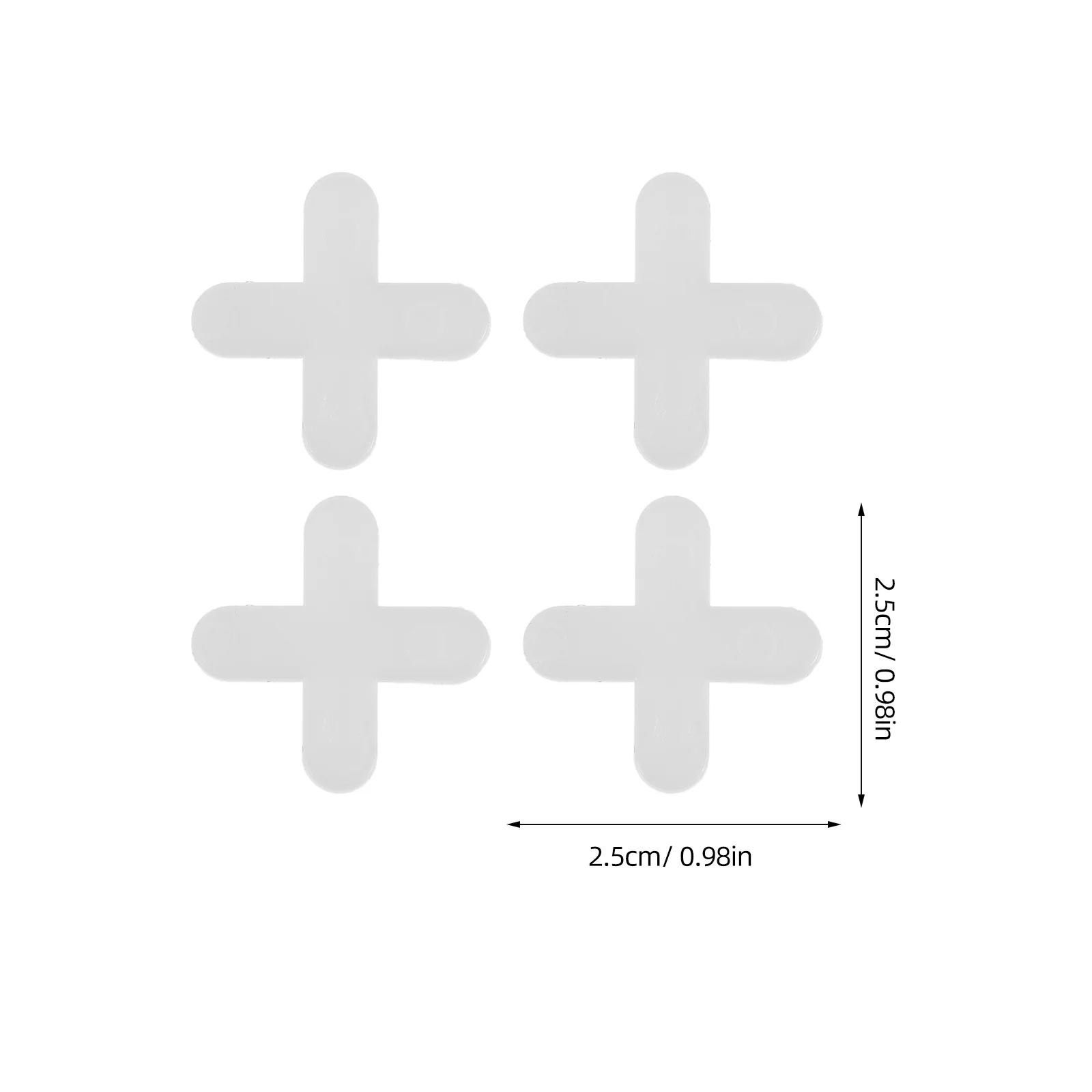 ตัวเว้นระยะกระเบื้องรูปทรงกากบาท 500 ชิ้น ตัวปรับระดับกระเบื้องเซรามิกแบบเปลี่ยนได้ ตัวปรับระดับกระเบื้องพลาสติกขนาดเล็ก สำหรับตกแต่งบ้านและงานก่อสร้าง