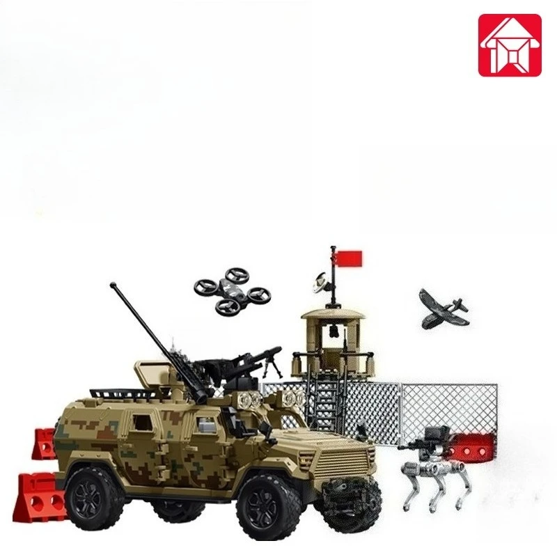 

Военный внедорожник для пустыни, модель для сборки, конструктор MOC, игрушка-конструктор для детей, мальчиков и взрослых