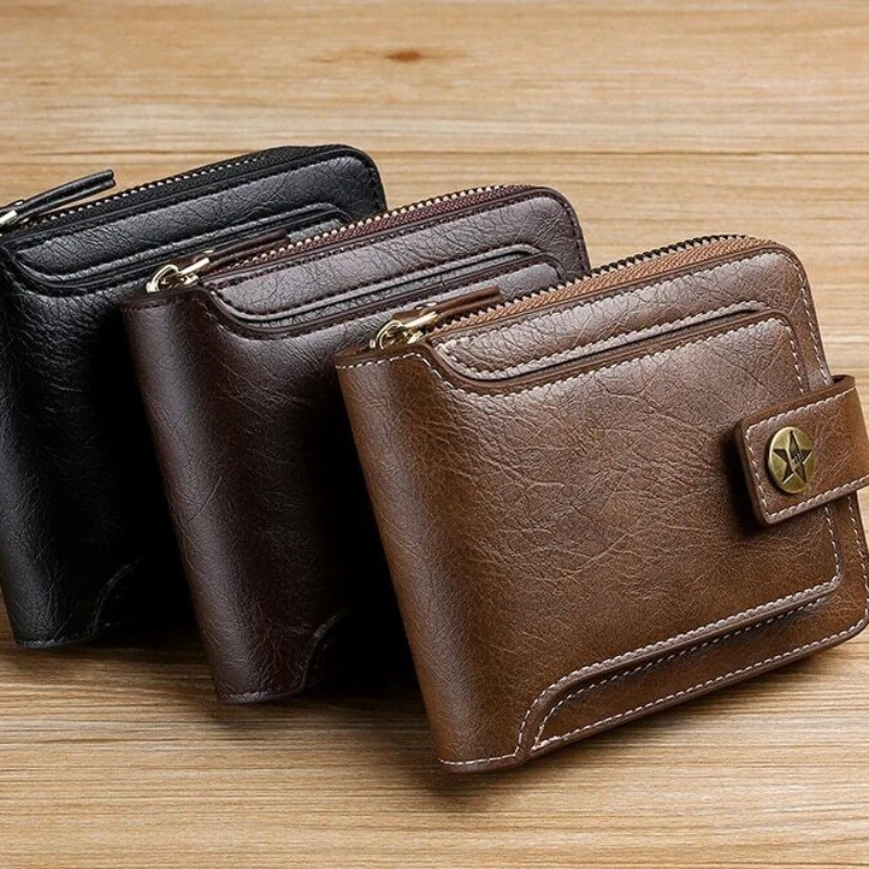 

Men's Zip Clutch Men's Short Wallet Wallet Money Card Holder