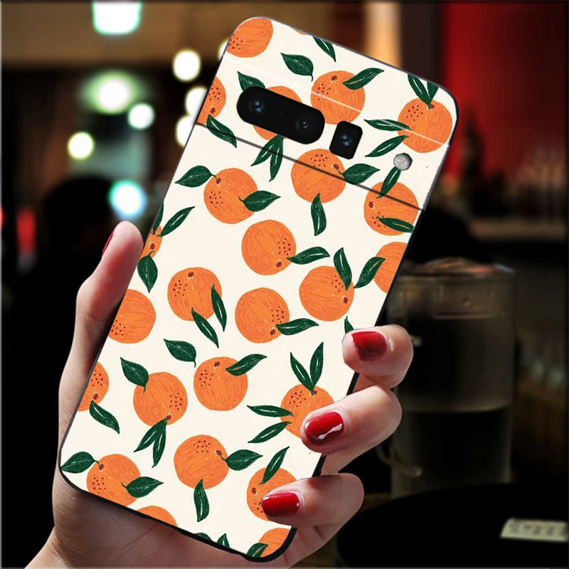 Orange Fruit Phone Case For Google Pixel 8A 8 7 Pro 7A 7 6A 6 Pro 5A 4A 3A Pixel 5 6 4 3 3A XL