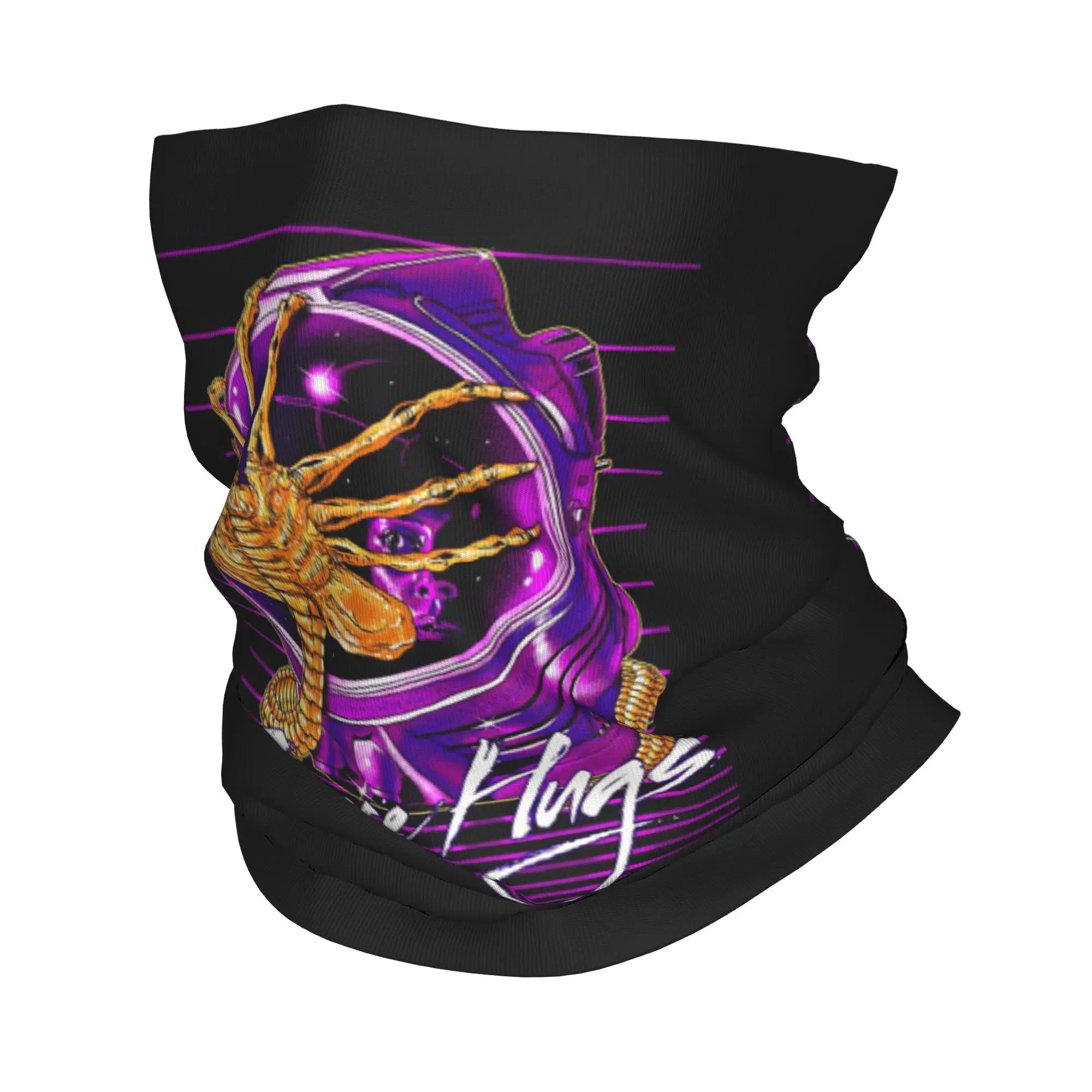 Cool Space Hugs alien Bandana Neck Gaiter Printed Wrap Mask Scarf Warm Face Mask Hiking Fishing For Men Women Adult