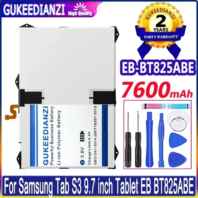 Bateria EB-BT825ABE 7600mAh High Capacity Tablet Battery For Samsung Galaxy Tab S3 9.7 Inch SM-T825C SM-T820 SM-T825 SM-T825Y