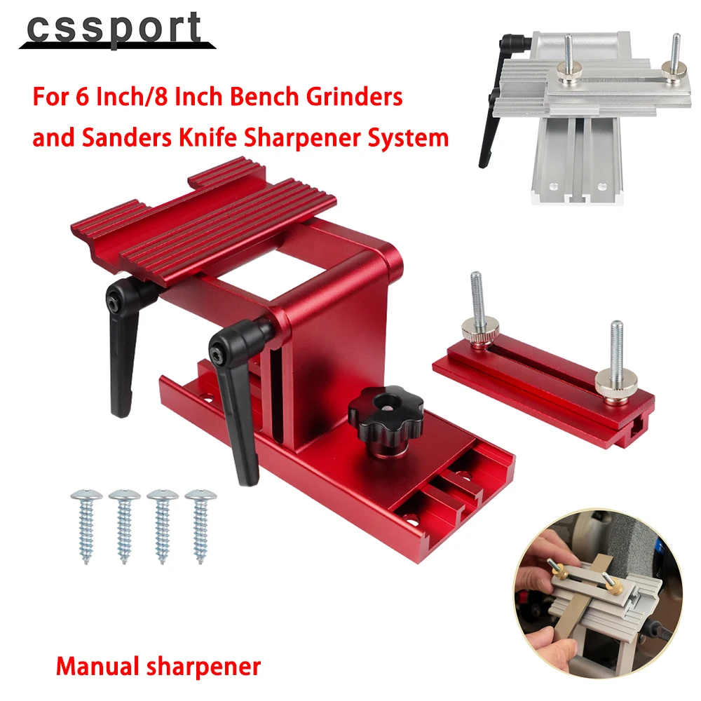 Adjustable Replacement Tool Rest Sharpening Jig for 6 inch, 8 inch Bench Grinders Knife Sharpener System Tool Manual sharpener