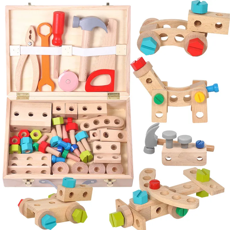 

Realistic Repair Pretend Play Tool Set Fine Polishing No Sharp Edges Screw Nut Toy for 2 3 Year Old Boy Preschooler Gift