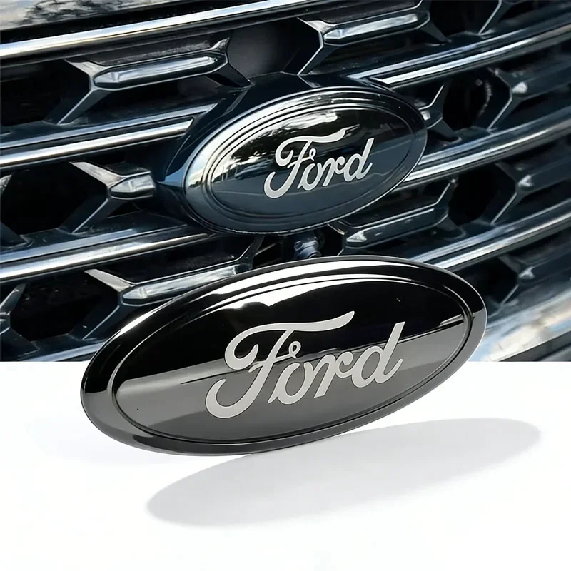 

3pcs Car Front Emblem Rear Logo For Ford Escape Escort Mondeo Edge Taurus Explorer Territory Focus Sedan Steering Wheel Stickers