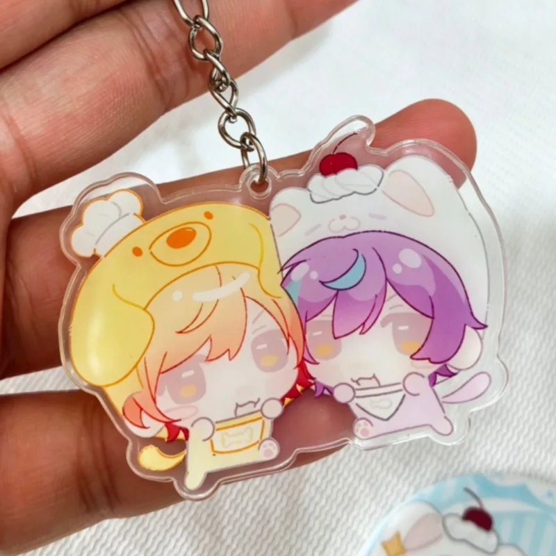 Project Sekai: Colorful Stage! Acrylic Keychain Rui Kamishiro Tsukasa Tenma Chibi Version Indie Style Student Daily Accessory