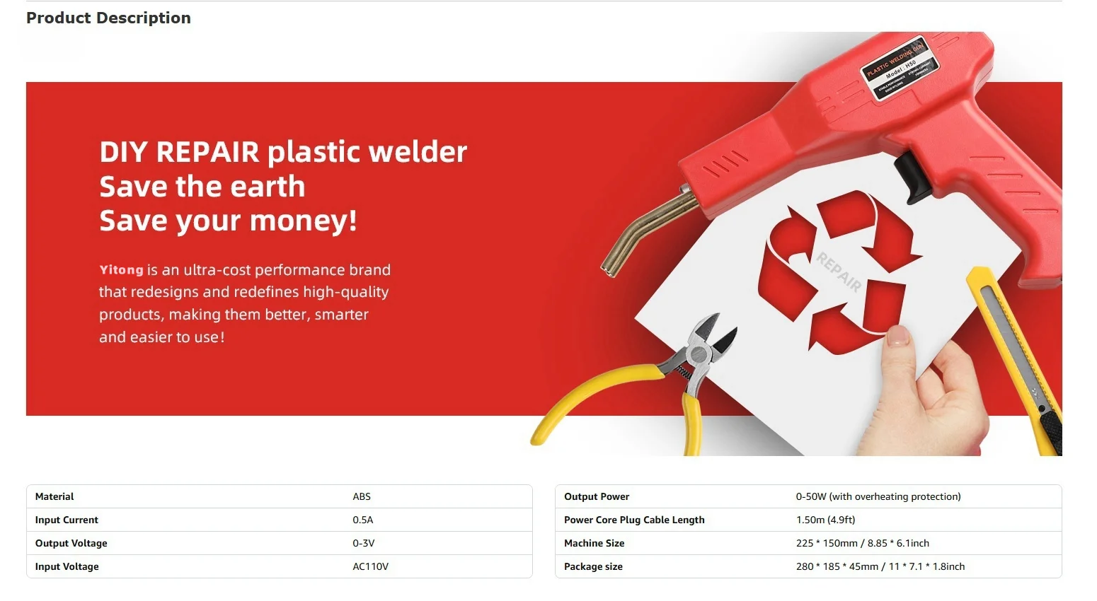 Upgraded Plastic Welder, 1000PCS Staples, Pure Copper Transformer, Rapid Heating, Plastic Welding Kit, Hot Stapler Kit, Plastic