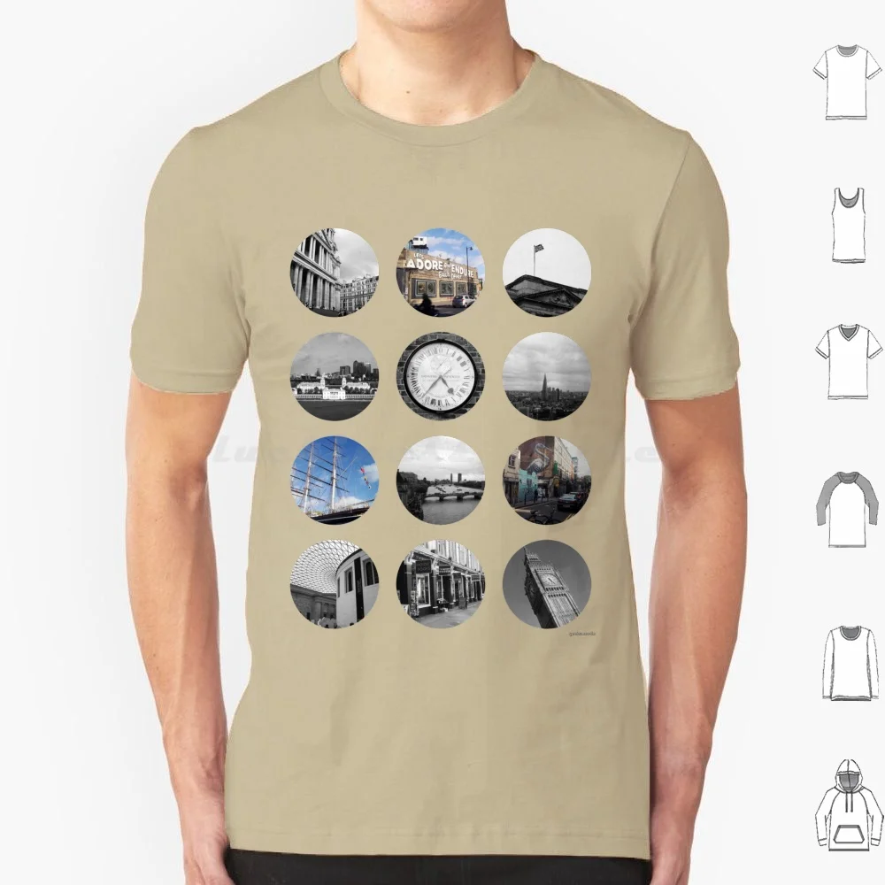 

London Snapshots T Shirt 6xl Cotton Cool Tee London England Uk Britain British St Pauls Cathedral Street Art Shoreditch