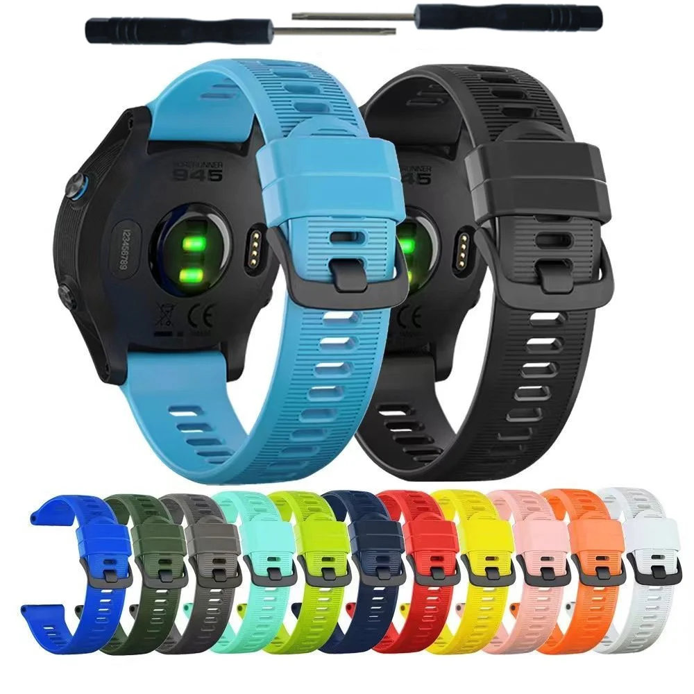 

Силиконовый ремешок для часов Garmin Forerunner 945 945 935 22 мм, сменный браслет для Garmin Fenix 5 Plus 6 Pro GPS 6, ремешок для часов