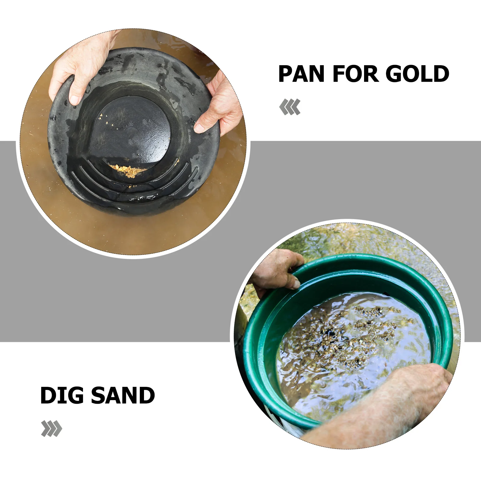

1 Set Sifting Pan Panning Filter Mesh Sieve Tool For Gold Prospecting Portable Lightweight Durable Plastic Gold Pan Efficient