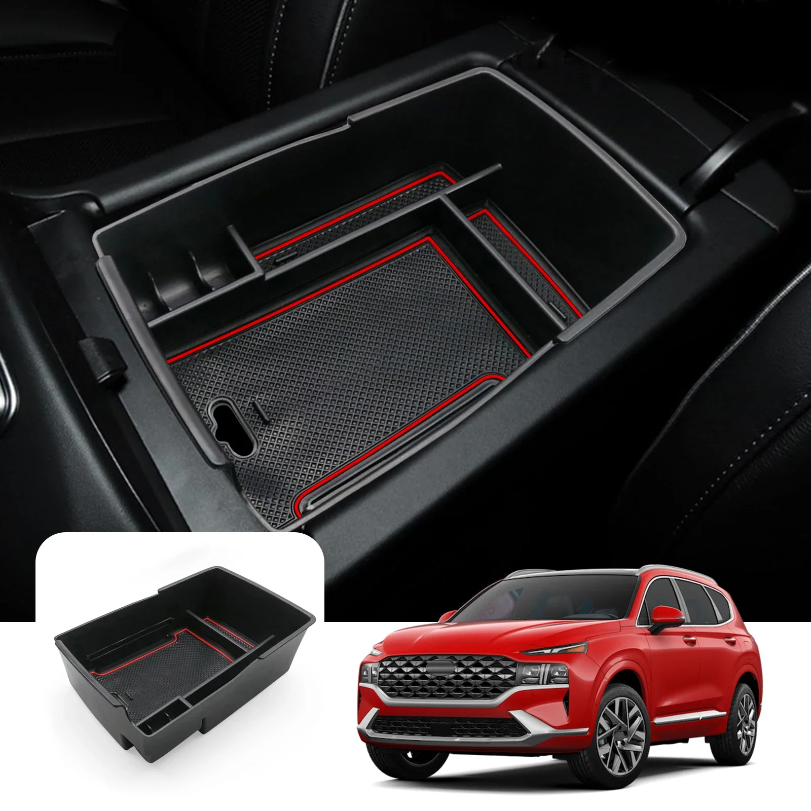 

Car Armrest Storage Box for HYUNDAI Santa Fe TM 2021 2022 2023 Central Control Container Auto Interior Santa Fe Accessories 2023
