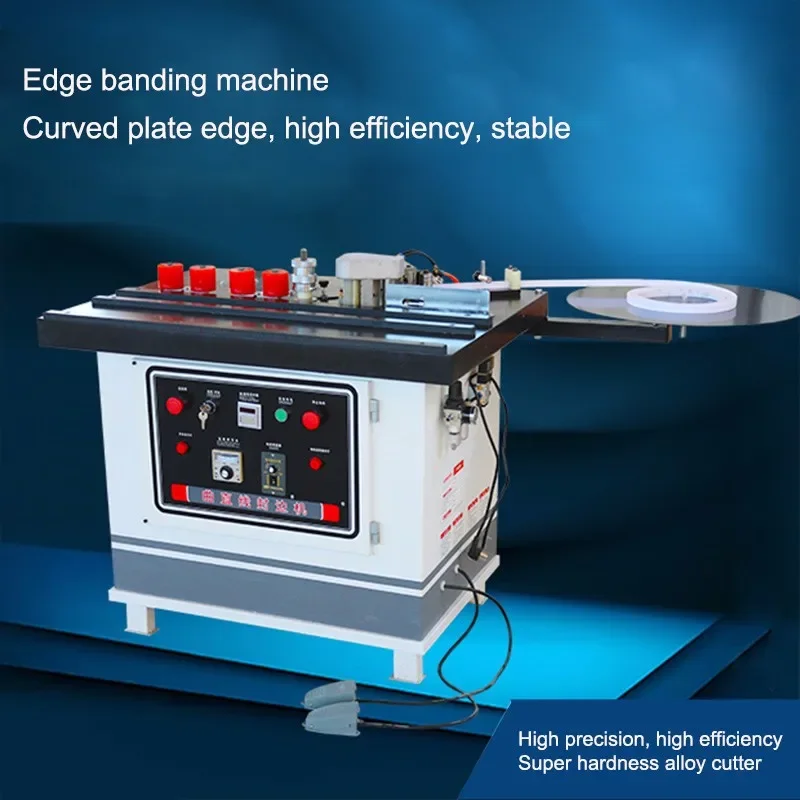 Wood Edge Banding Machine Manual Use of Car for the Curve and Straight Wood Double Sided Glue Edge